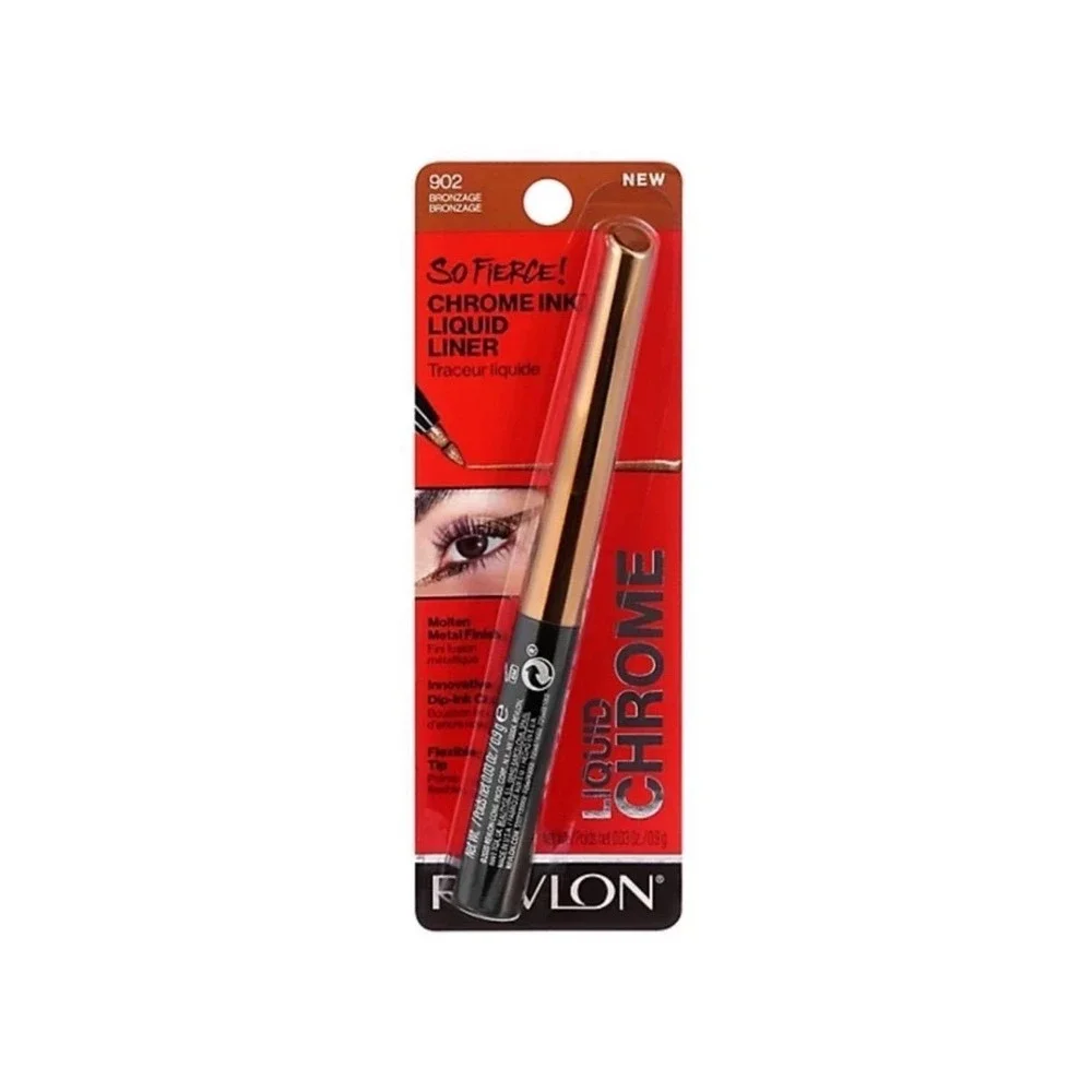 Revlon So Fierce Chrome Ink Liquid Liner 902‎ Bronzage Metallic Bronze Eyeliner